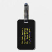 Bumble Bee Personalize and Address Luggage Tag (Back Vertical)