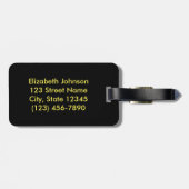 Bumble Bee Personalize and Address Luggage Tag (Back Horizontal)