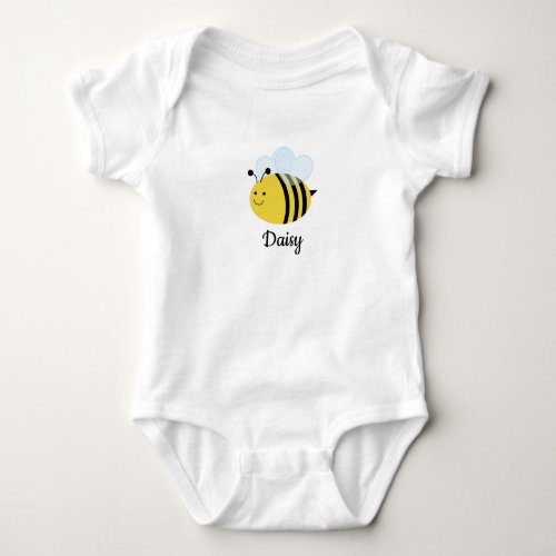 Bumble Bee Personalized Baby Bodysuit