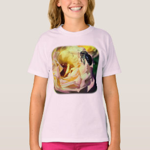 Bumble Bee Pink Rose Nature T-Shirt