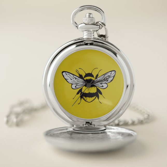 Bumble Bee  Pocket Watch (Inside)