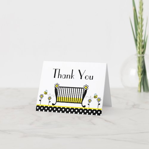 Bumble Bee Polka Dot Baby Shower Thank You