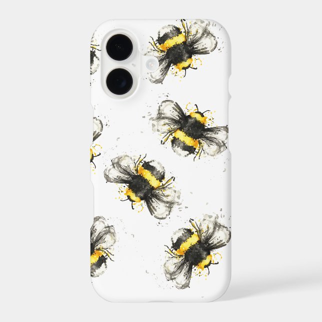 Bumble bee print iphone case (Back)