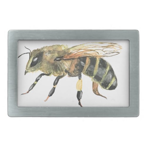 Bumble bee rectangular belt buckle