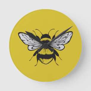 Bumble Bee Round Clock