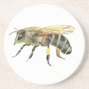 Bumble bee sandstone coaster