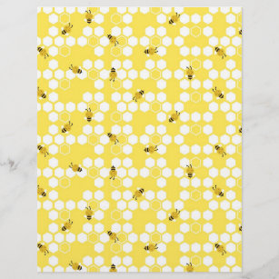 Honey Bumble Bee Hive Sunny Yellow Floral Fabric