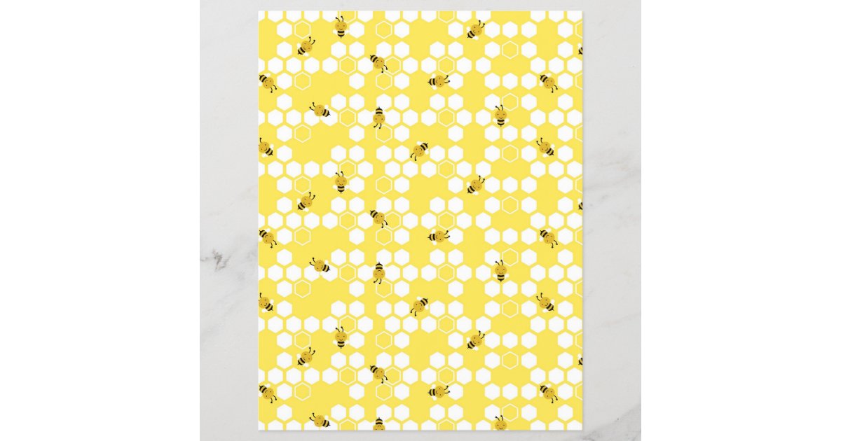 Download Bumble Bee Scrapbook Paper Dual-sided | Zazzle.com
