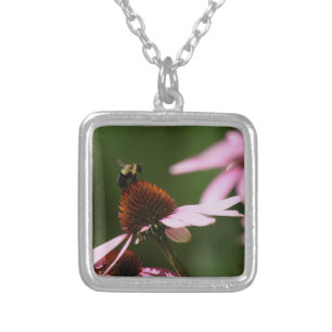 Bumble Bee  Silver Plated Necklace