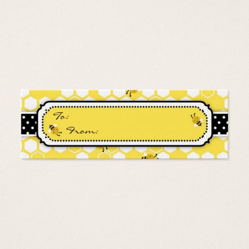 Customizable Bumble Bee Skinny Gift Tag Business Cards