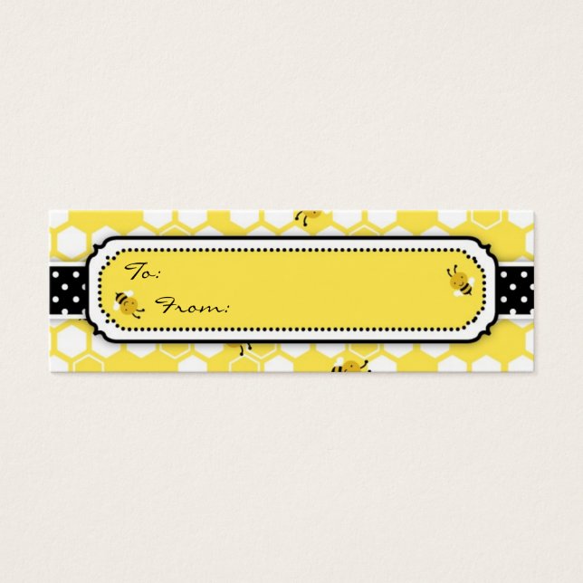 Bumble Bee Skinny Gift Tag (Front)
