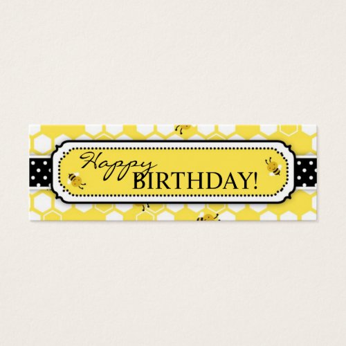 Bumble Bee Skinny Gift Tag 2 Business Card Template