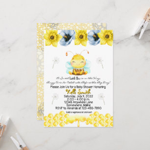 Bumble Bee Spring Summer Baby Shower Invitations