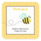 Bumble Bee Square Favor Stickers