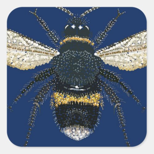 Bumble Bee Square Sticker