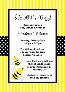bee invitations zazzle