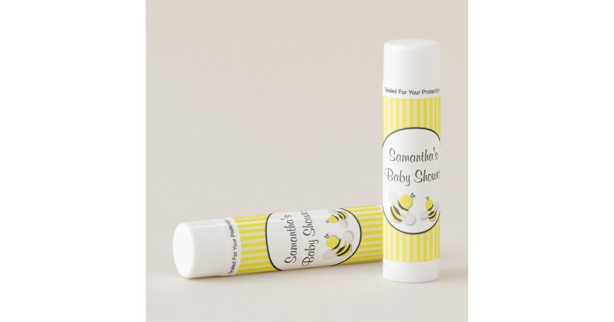 Bumble Bee Striped Polka Dots Baby Shower Favors Lip Balm