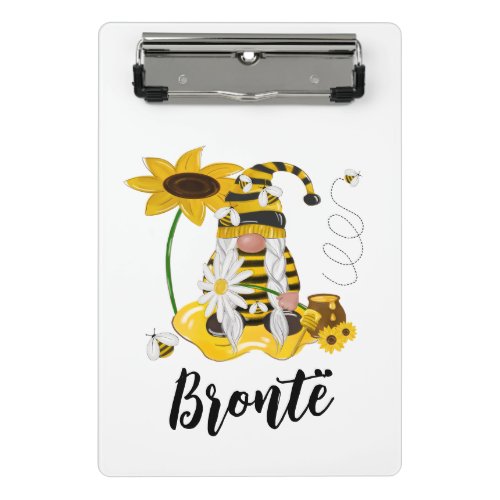 Bumble Bee Sunflower Personalized Gnome Clipboard