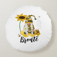 Bumble Bee Sunflower Personalized Gnome Cushion