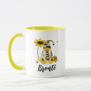 Bumble Bee Sunflower Personalized Gnome Mug