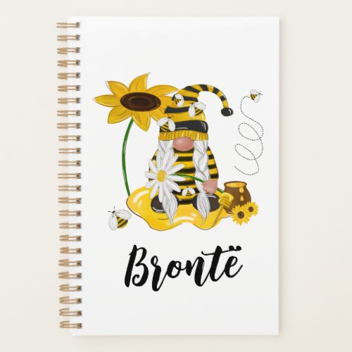 Bumble Bee Sunflower Personalized Gnome Planner