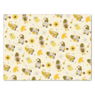 Bumble Bee Sunflower Yellow Gnome Tissue Paper