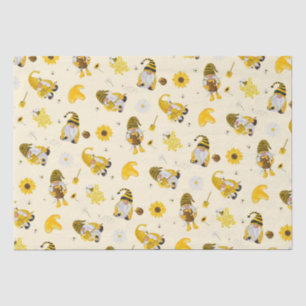 Bumble Bee Sunflower Yellow Gnome Tissue Paper