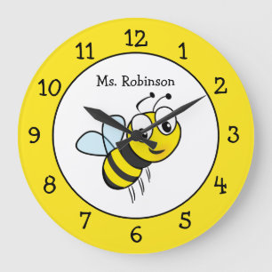 Bumble Bee Teacher's Classroom Large Clock
