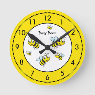 Bumble Bee Teacher's Round Clock