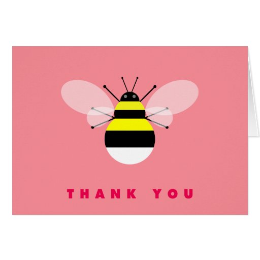 Bumble bee thank you card zazzle