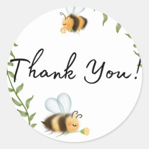 Bumble Bee Thank You Stickers