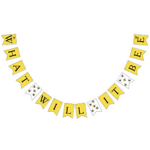 Bumble bee theme baby bee shower bunting flags