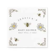 Bumble Bee Theme Baby Shower Napkins