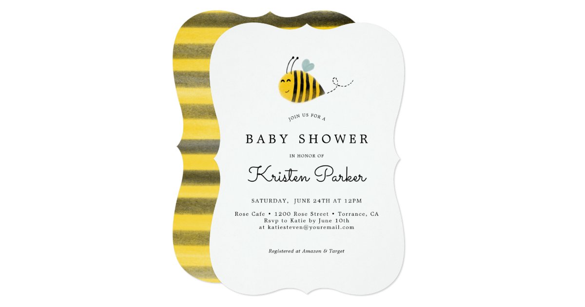 Bumble Bee Themed Baby Shower Invitation Cards Zazzle Com