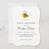 Bumble Bee Themed Baby Shower Invitation Cards (Front)