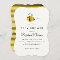 Bumble Bee Themed Baby Shower Invitation Cards