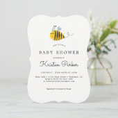 Bumble Bee Themed Baby Shower Invitation Cards (Standing Front)