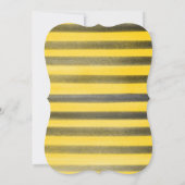 Bumble Bee Themed Baby Shower Invitation Cards (Back)