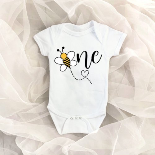 Bumble Bee Themed ONE 1st Birthday Baby Bodysuit