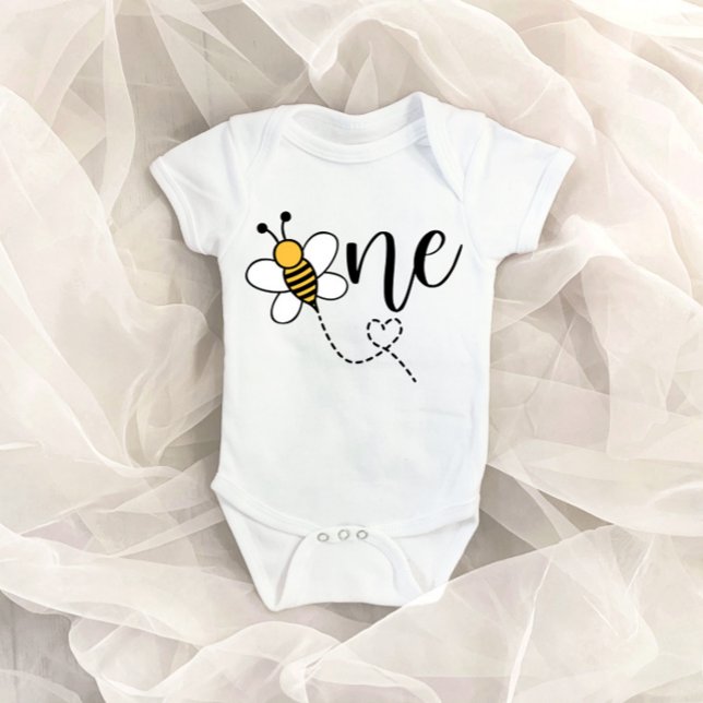 Bumble Bee Themed ONE 1st Birthday Baby Bodysuit (Creator Uploaded)