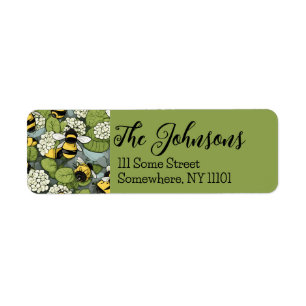 Bumble Bee Themed Return Address Label