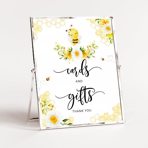 Bumble Bee watercolor cards and gifts sign