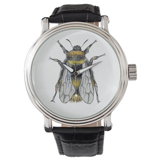 Bumble Bee Watercolour Artist Watch (Front)