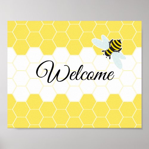 Bumble Bee Welcome Door Sign