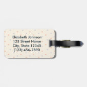 Bumble Bee With Flowers Address Luggage Tag (Back Horizontal)