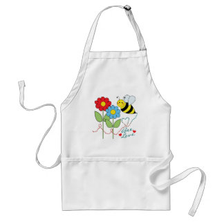 Bumble Bee With Flowers Bee Love Adult Apron