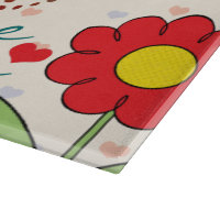 Gift Cutting Board : Sunflower Vintage Bee Flower Floral Yellow Decor  Painting