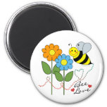 Bumble Bee With Flowers Bee Love Magnet at Zazzle