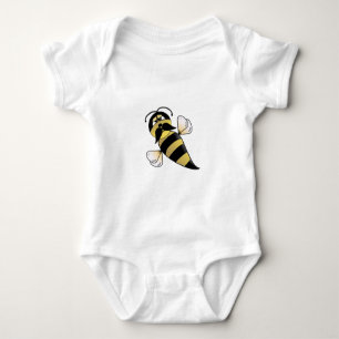 Bumble Bee with Mustache Baby Bodysuit