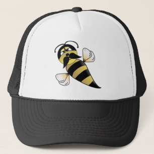 Bumble Bee with Mustache Trucker Hat